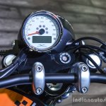Moto Guzzi V9 Bobber instrument console at Auto Expo 2016